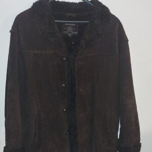 NWOT Men's Faux Suede Sherpa Lined Jacket Sz Large
